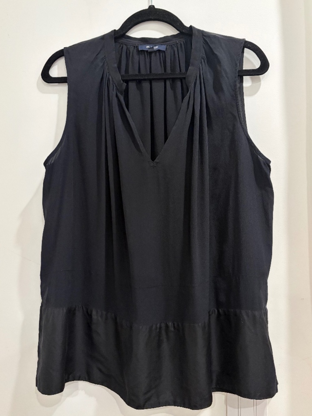 Madewell Women's Black Sleeveless Blouse (Size M)